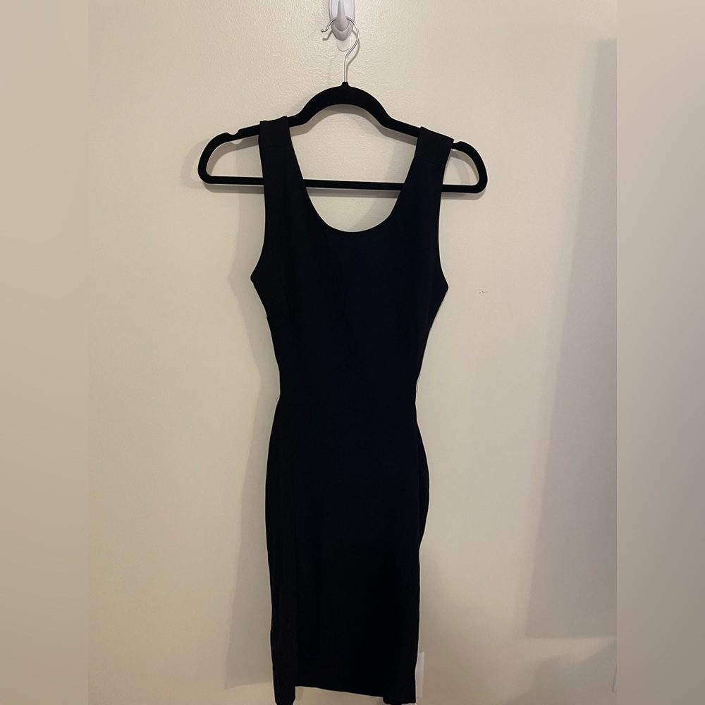 Black bodycon cut out dress